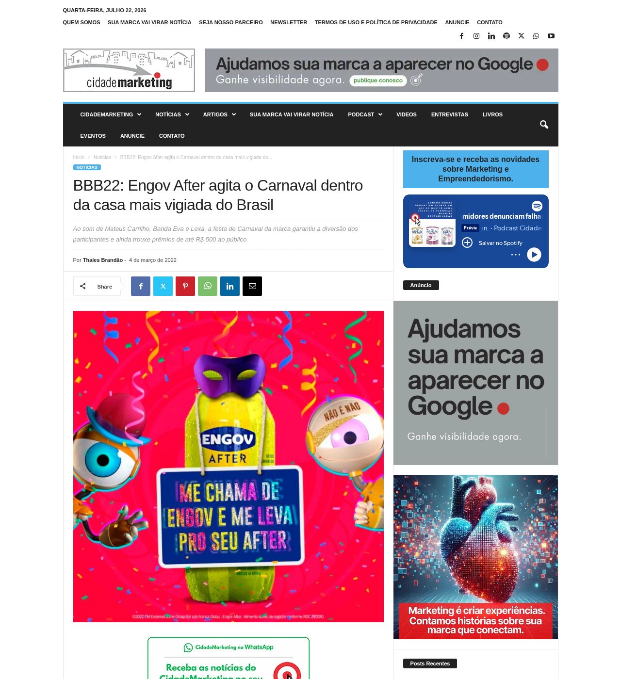 BBB22: Engov After agita o Carnaval dentro da casa mais vigiada do Brasil