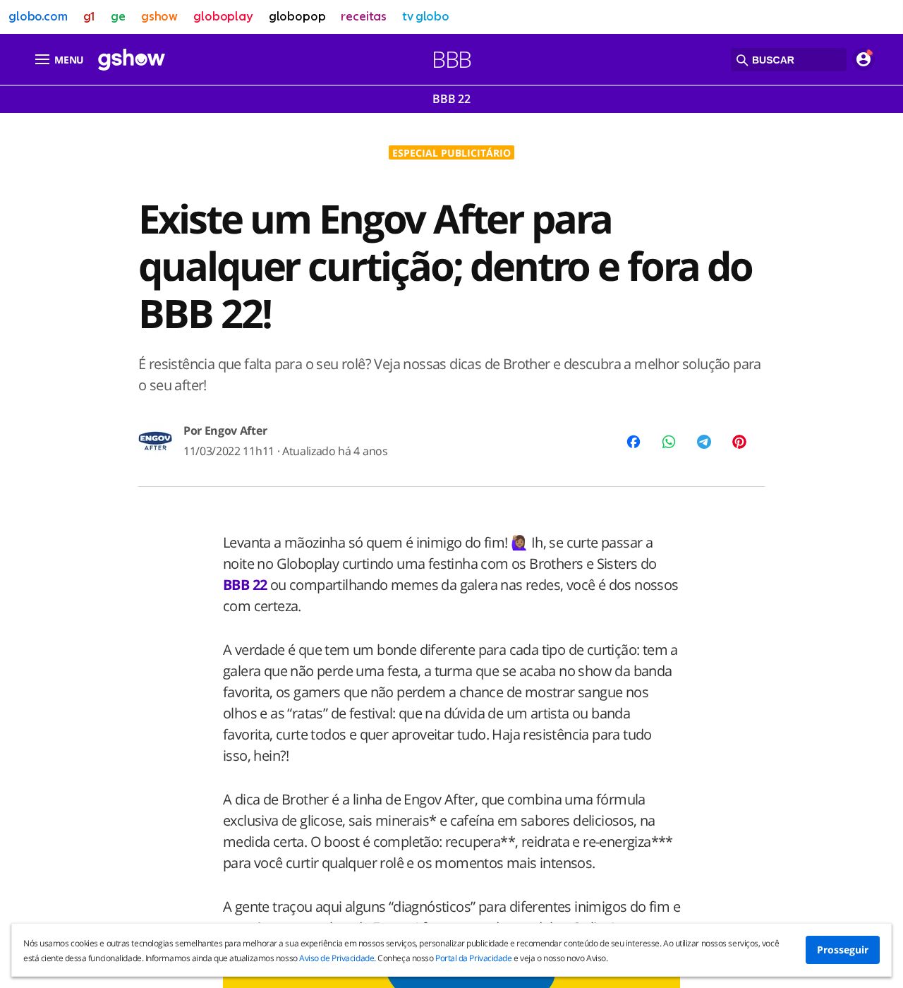 Existe um Engov After para qualquer curtição — dentro e fora do BBB 22